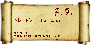 Pádár Fortuna névjegykártya